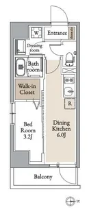グランカーサ住吉II【8階】の間取り