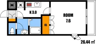シェルル大町【2階】の間取り