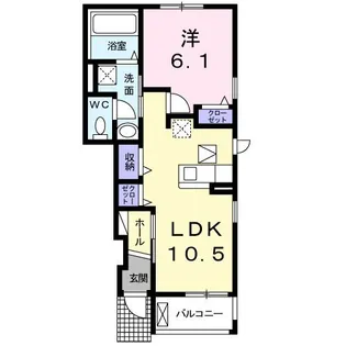ハイツ ルピナス【1階】の間取り