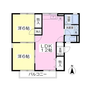 セジュール花立A棟【2階】の間取り