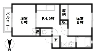 フロイデ・ヨシモト【2階】の間取り