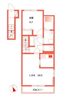 Ovest高田【2階】の間取り
