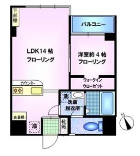 ユニパリス南荻窪【2階】の間取り