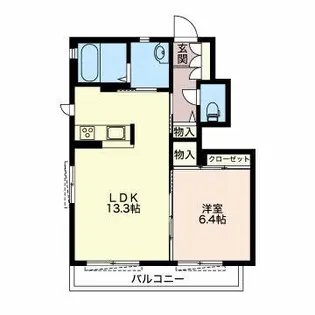 シャロームA【1階】の間取り