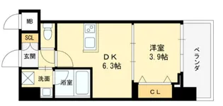 ヴィーナス今里【8階】の間取り