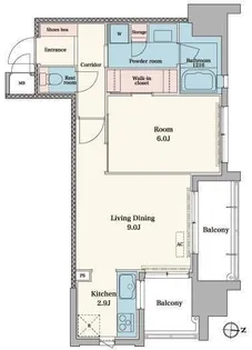 RJRプレシア博多駅前【6階】の間取り