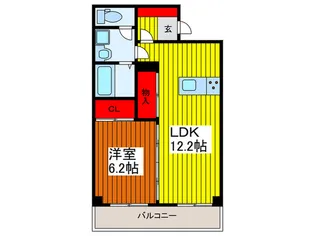 ブレスガ-デンザレジデンス【2階】の間取り