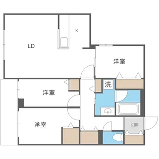 S-RESIDENCE東札幌bling【2階】の間取り