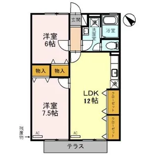 ハイツ パル【1階】の間取り