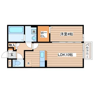 シャルマンコート杜A【1階】の間取り