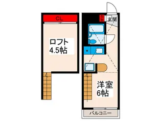 美工動坂ハイツ【2階】の間取り