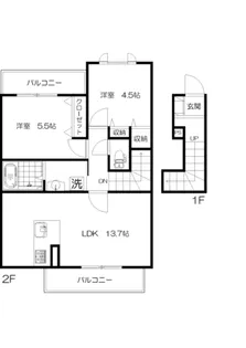 Casa Verde3番館【2階】の間取り