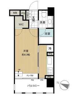 イクサージュ目黒【4階】の間取り