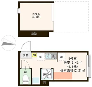 cachette豊島園【1階】の間取り