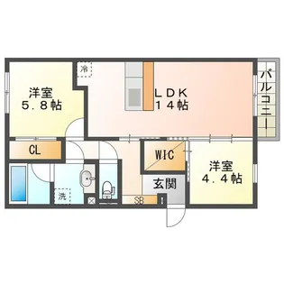 パルミエ II【2階】の間取り