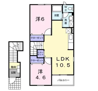 カトレア【2階】の間取り