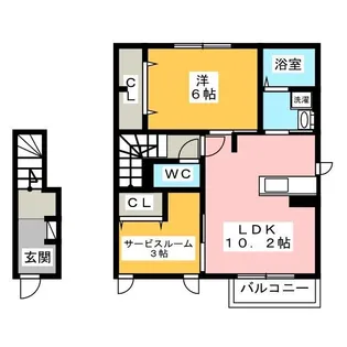 クロワールAiHakone【2階】の間取り