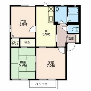 フォーレスエデン A【1階】の間取り