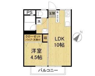 アズミハイツ【1階】の間取り