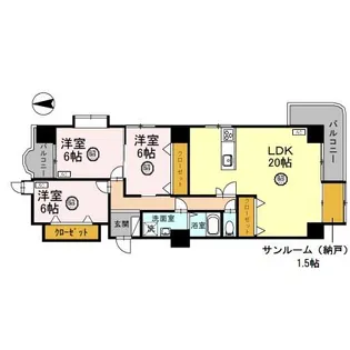 ファミール五反田【5階】の間取り