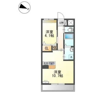 ベルモンターニュ【4階】の間取り