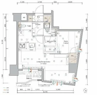 SYFORME KANNAI II【4階】の間取り