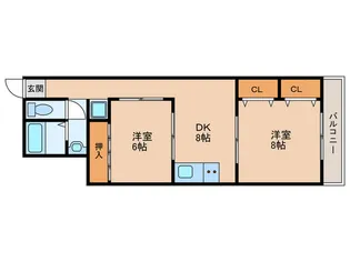 イルソーレ寝屋川西【2階】の間取り