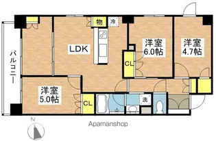 イプセ府中【4階】の間取り
