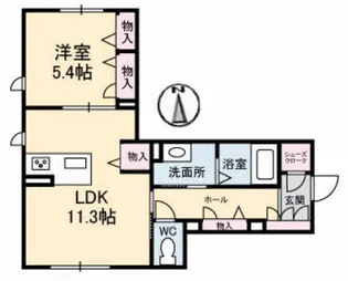 Logementみゆき【1階】の間取り