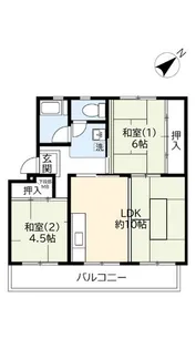 UR寝屋川【2階】の間取り