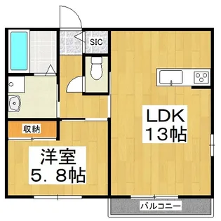 グランシャリオII【1階】の間取り