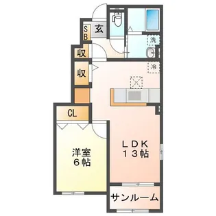 メゾン ラヴィエール【1階】の間取り