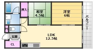 エイチ・ツーオー岸和田【2階】の間取り