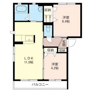 キャロル【1階】の間取り