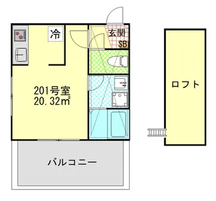 スピカハイツ戸部【2階】の間取り