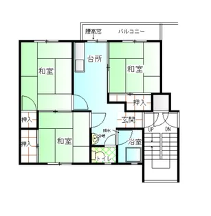 公社賃貸SMALIO 香里三井【2階】の間取り
