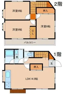 馬込町貸家【2階】の間取り