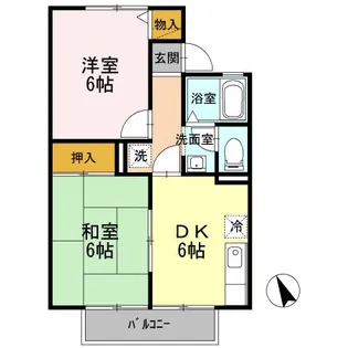 セジュールフェスタ B【2階】の間取り