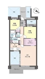 サウススクエア【3階】の間取り