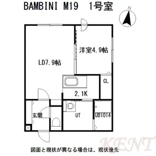 BAMBINI M19【1階】の間取り