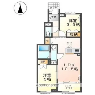 グラン アルモニア B【1階】の間取り