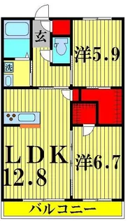リラフォート豊四季【1階】の間取り