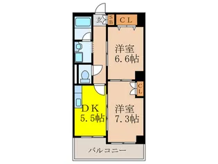 フレンテ新大阪【5階】の間取り