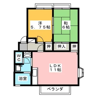 ディアコートC【2階】の間取り