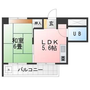 赤門サンライフマンション【6階】の間取り