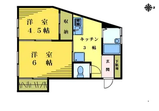 ときわハイツ【2階】の間取り