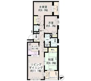 パークハイム芦花恒春園【2階】の間取り