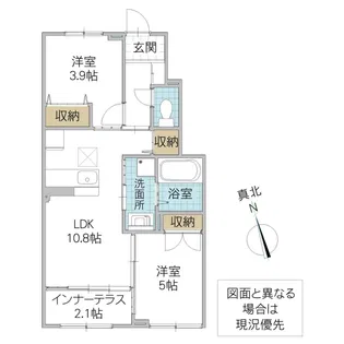 Lake Hill A棟【1階】の間取り