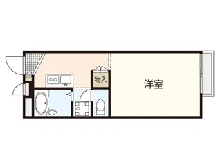 レオパレス若葉【1階】の間取り