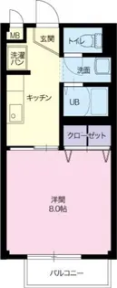コーポ中恵土【1階】の間取り